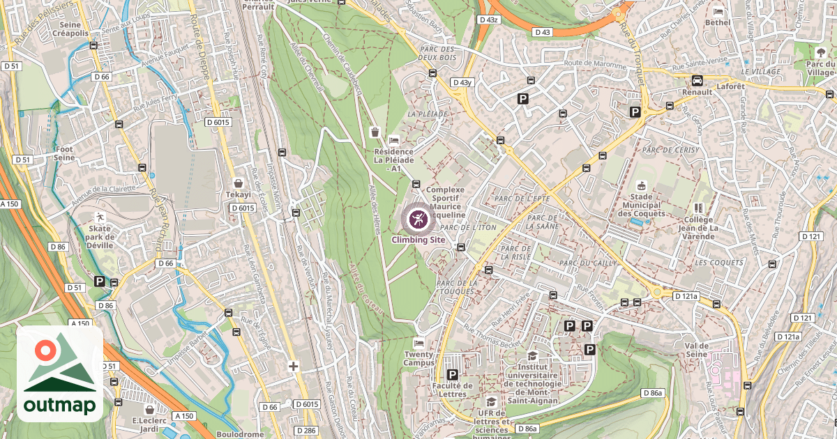 Map of Climbing Site