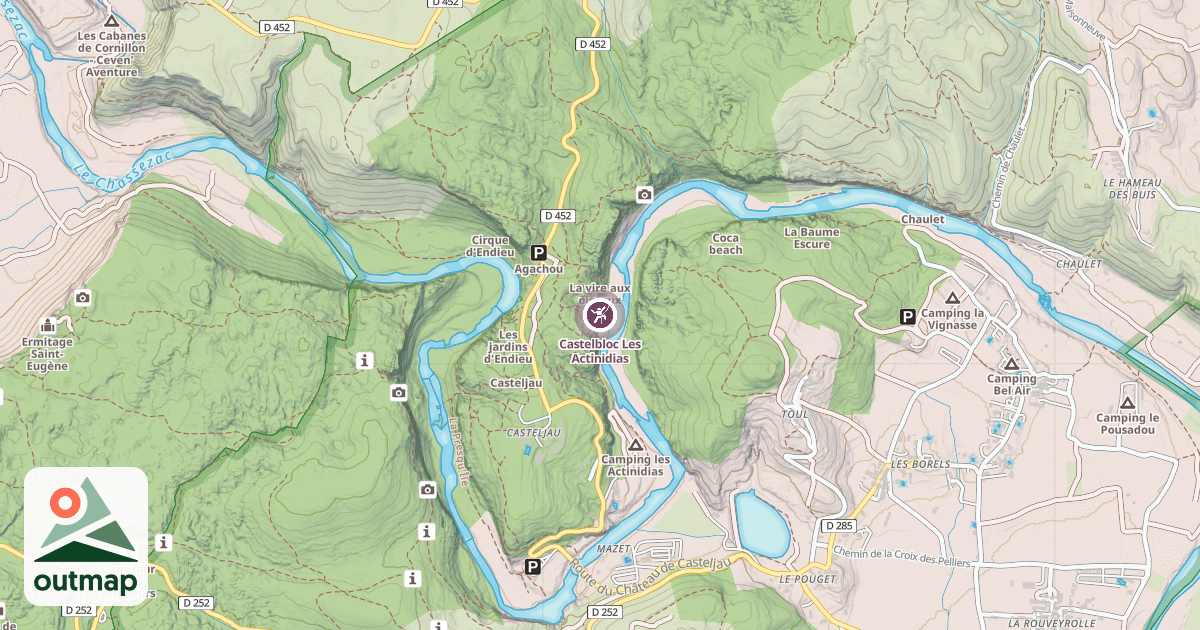 Map of Castelbloc Les Actinidias