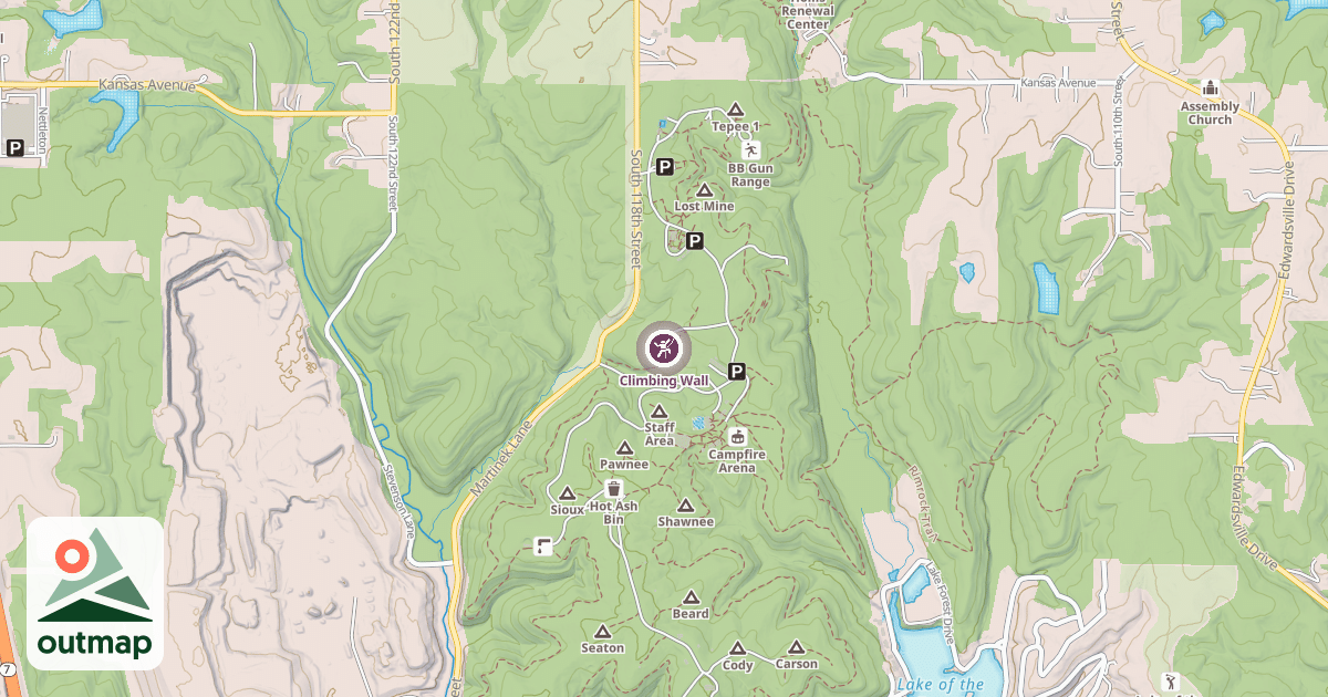 Map of Climbing Wall