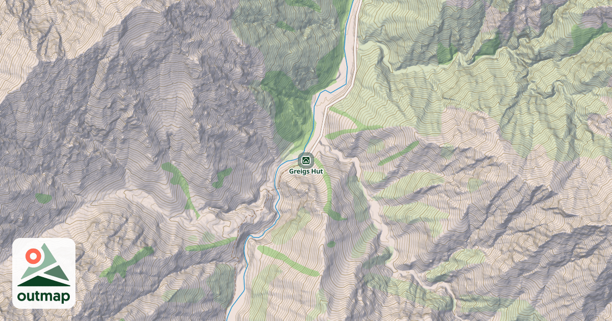 Map of Greigs Hut