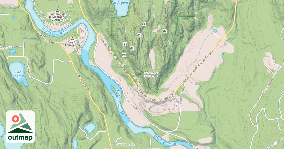 Map of L'envers de l'arête