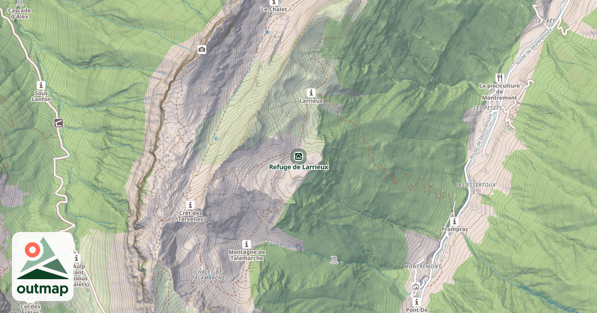 Map of Refuge de Larrieux