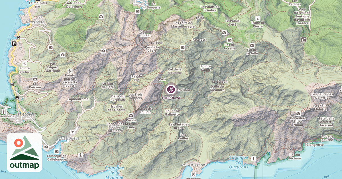 Map of Face Ouest