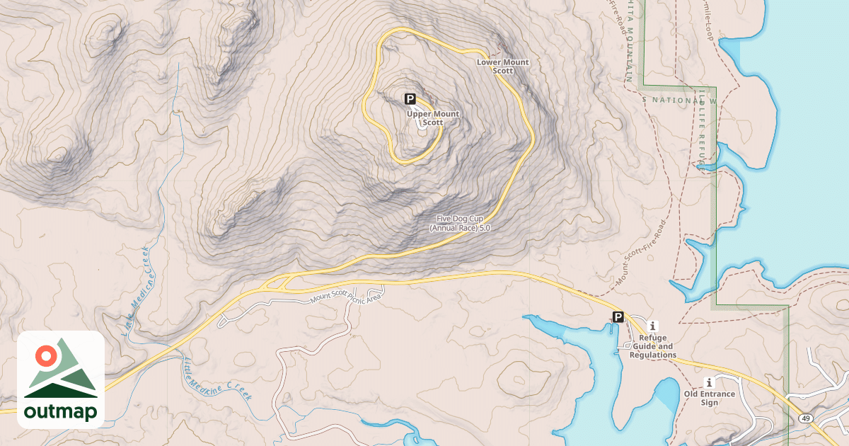 Map of Five Dog Cup (Annual Race)