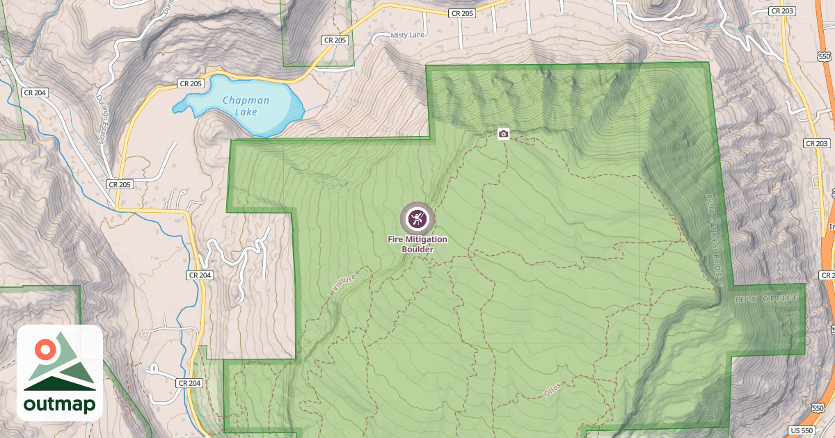 Map of Fire Mitigation Boulder