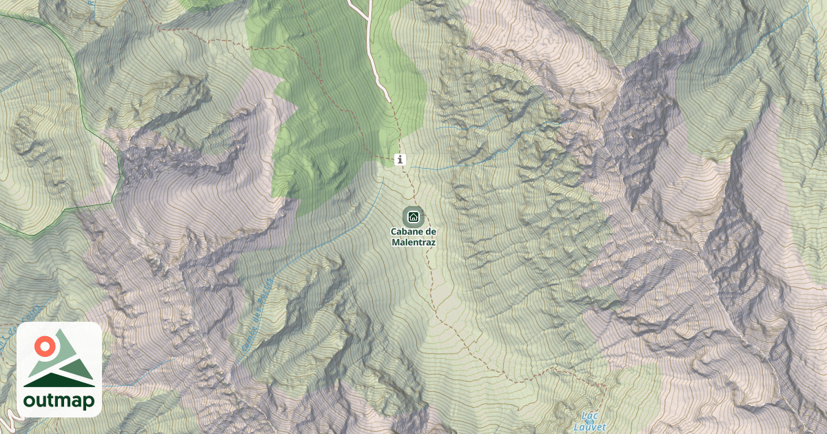 Map of Cabane de Malentraz