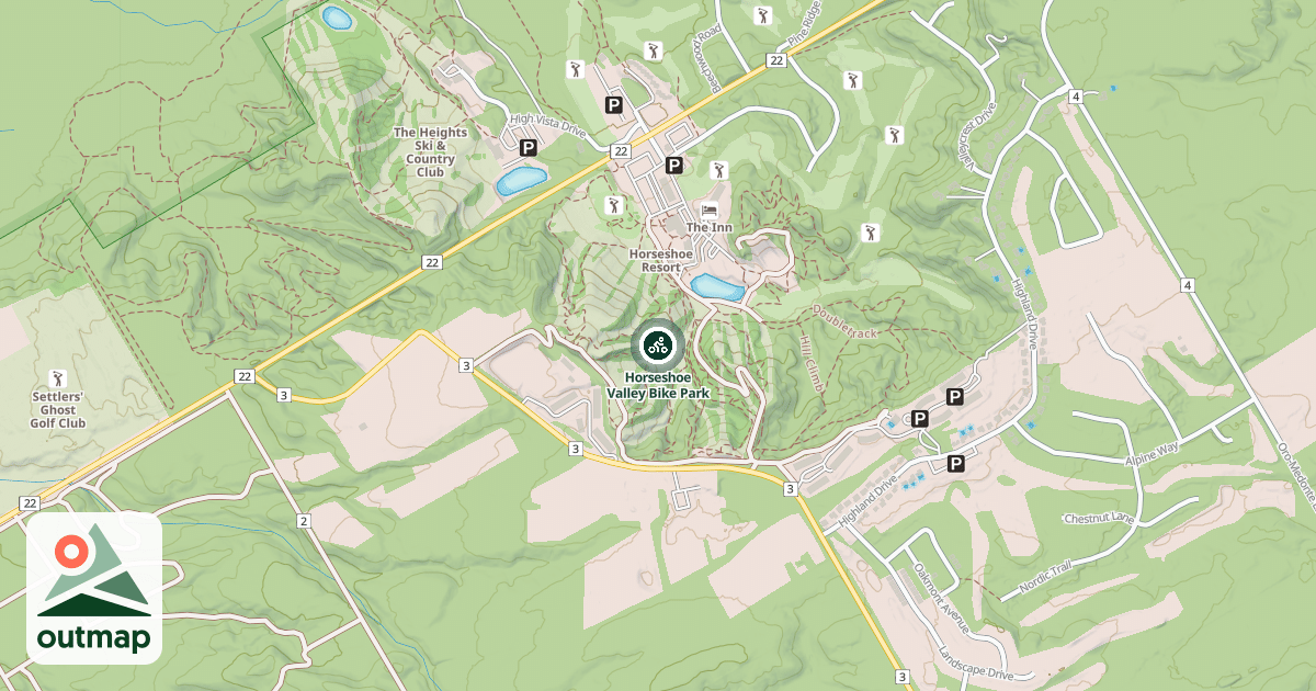 Map of Horseshoe Valley Bike Park