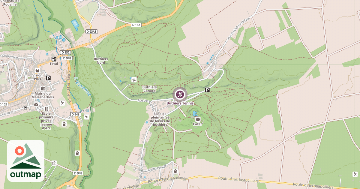 Map of Buthiers Tennis