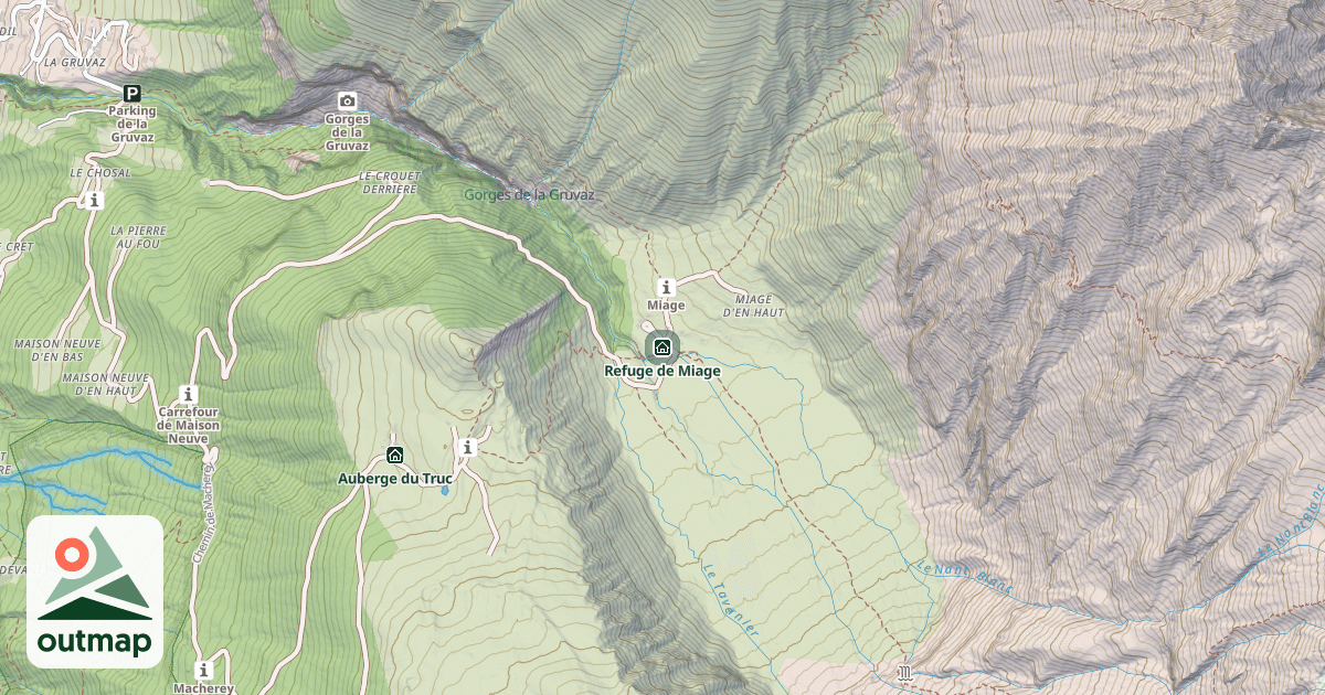 Map of Refuge de Miage