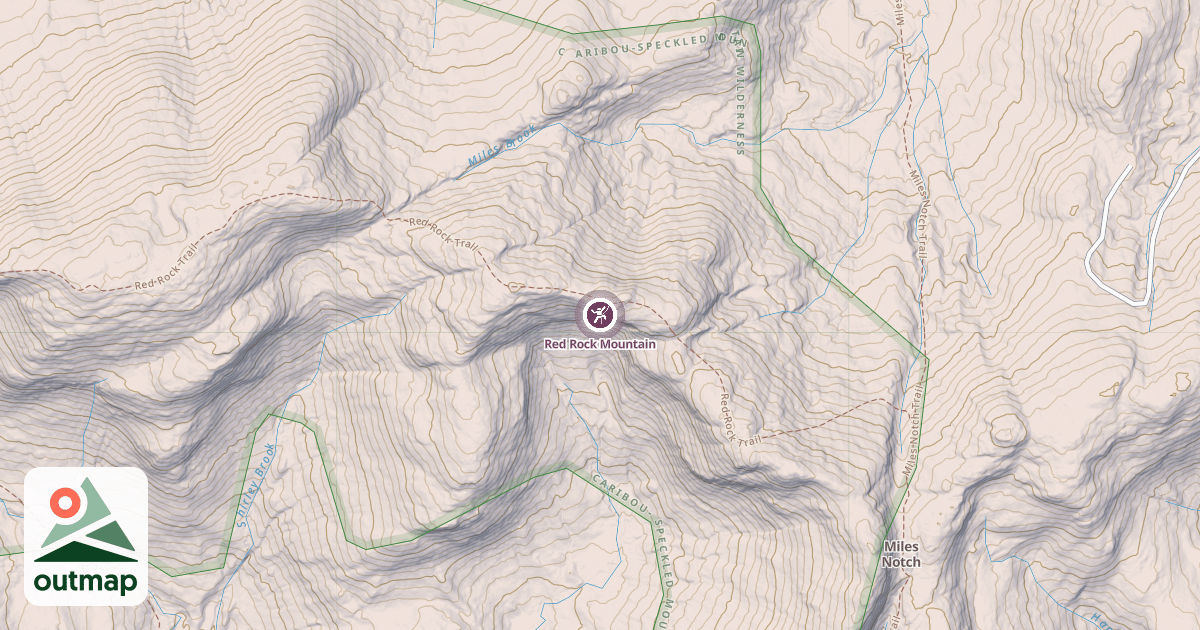 Map of Red Rock Mountain