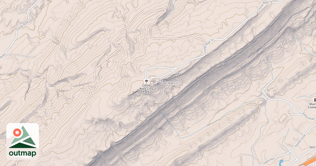 Map of Knob Wall