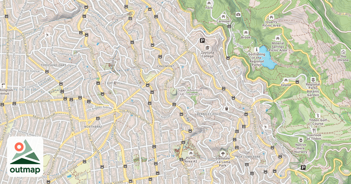 Map of Super Adventure Club Traverse