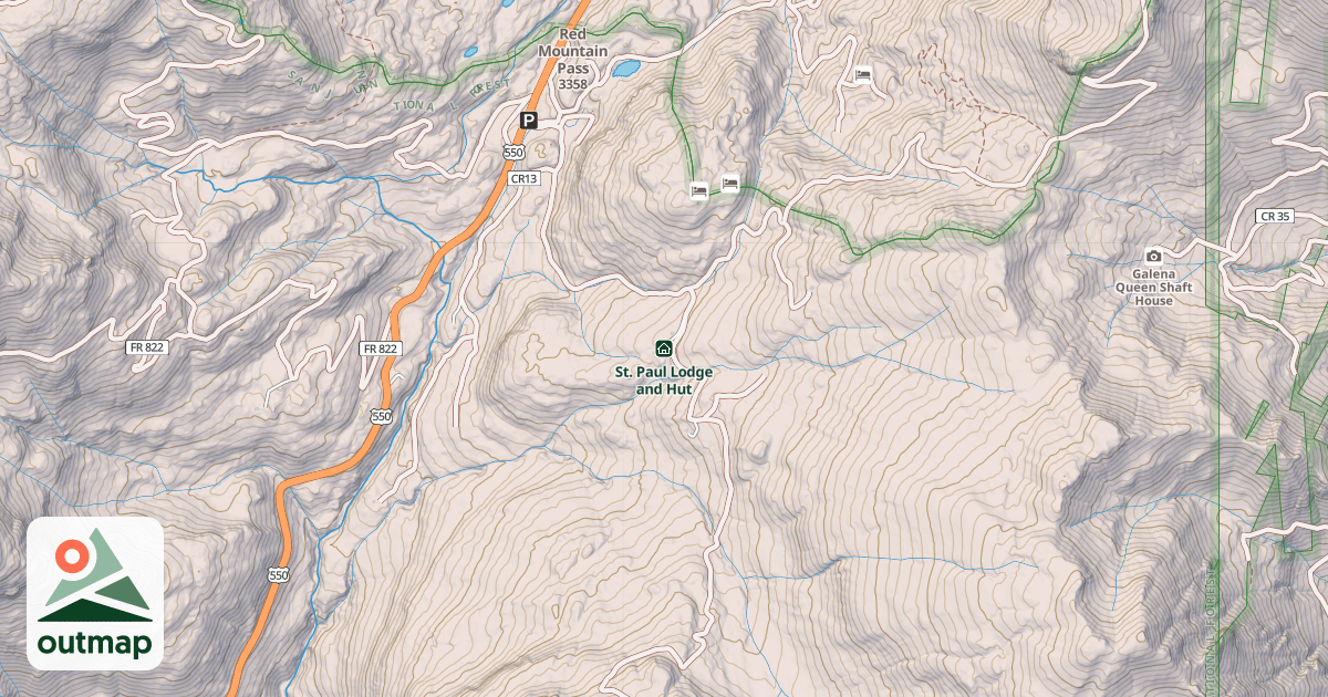 Map of St. Paul Lodge and Hut