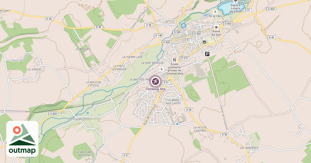 Map of Climbing Site