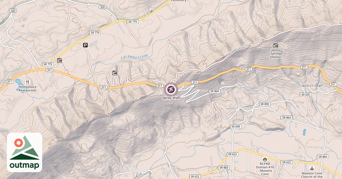 Map of Spray Wall