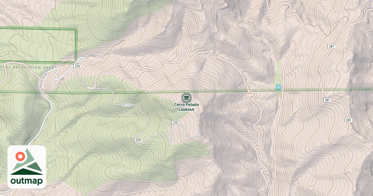 Map of Cerro Pelado Lookout