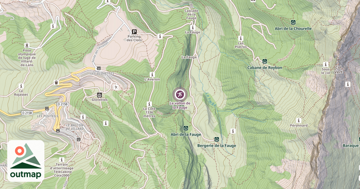 Map of Le vallon de la Fauge