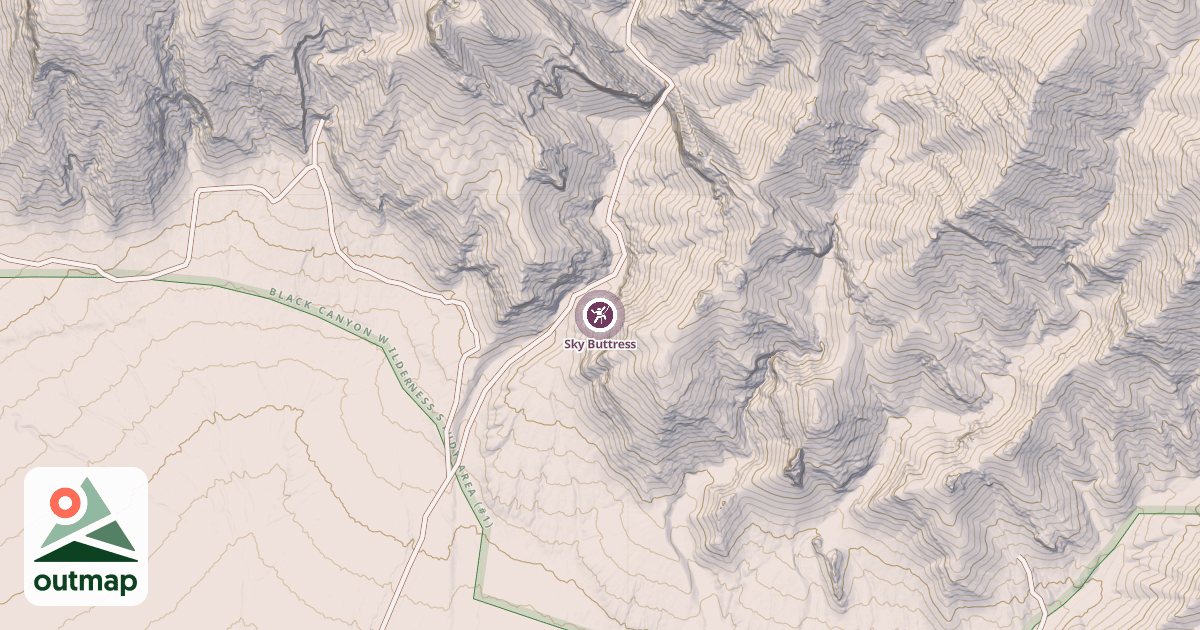 Map of Sky Buttress