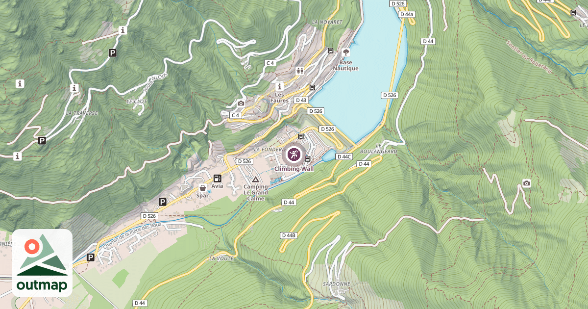 Map of Climbing Wall
