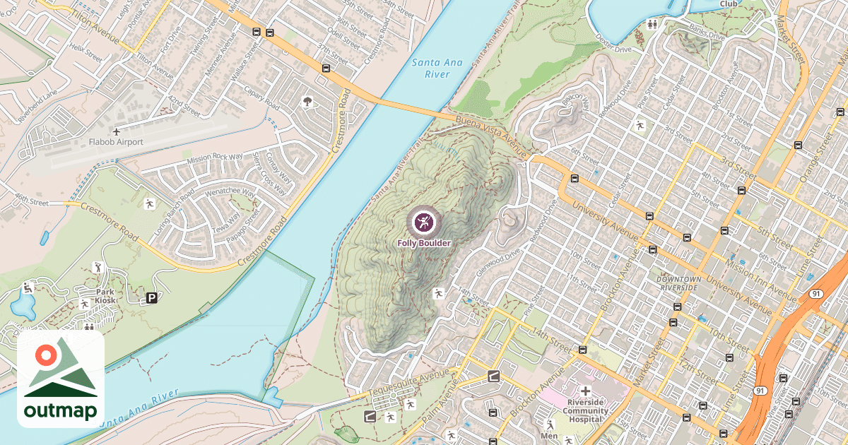 Map of Folly Boulder