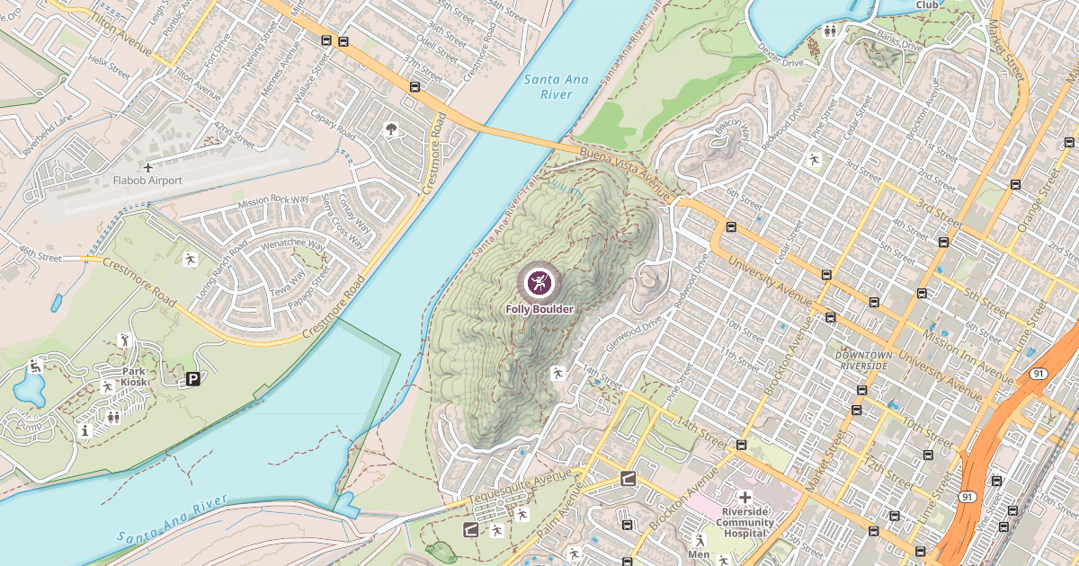 Map preview of Folly Boulder