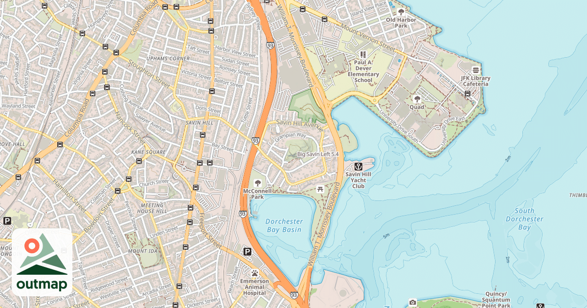 Map of Big Savin Left