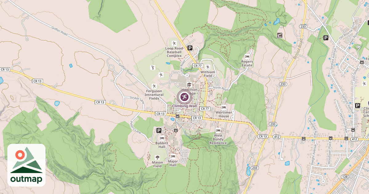 Map of Climbing Wall