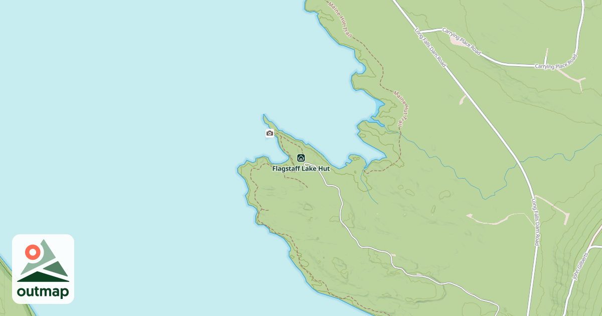Map of Flagstaff Lake Hut