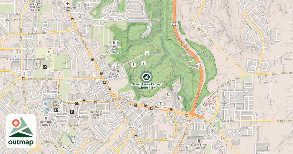 Map of Newell Creek Canyon Nature Park