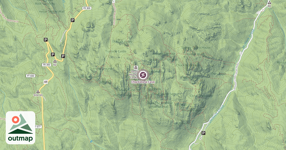 Map of Chockstone Cave