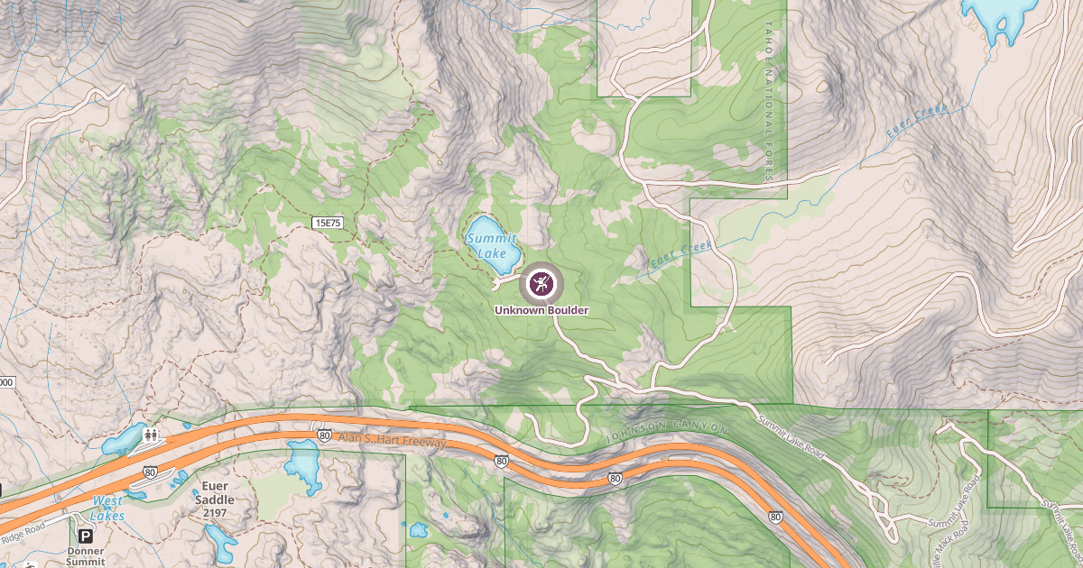 Map preview of Unknown Boulder