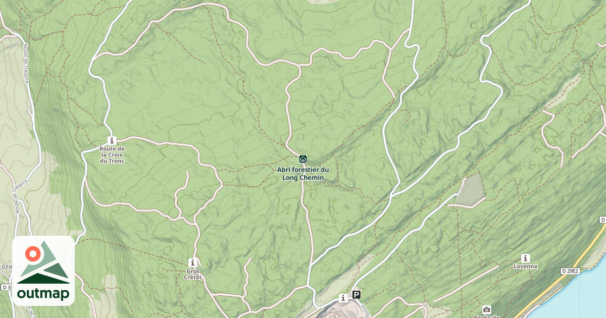 Map of Abri forestier du Long Chemin