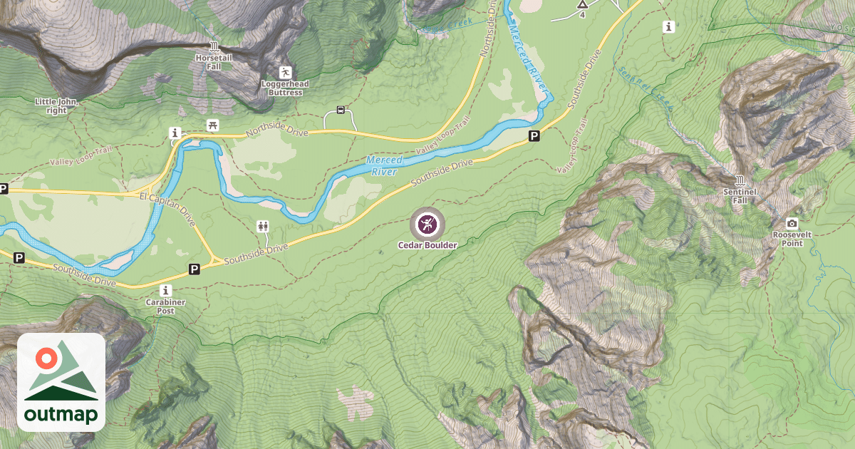 Map of Cedar Boulder