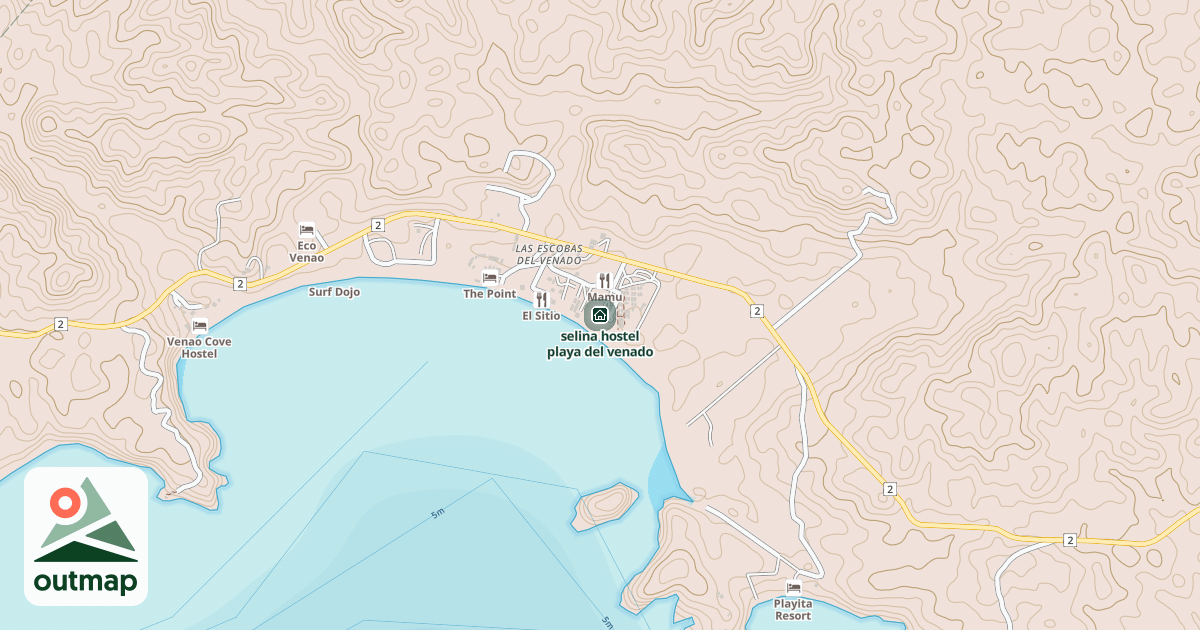 Map of selina hostel playa del venado
