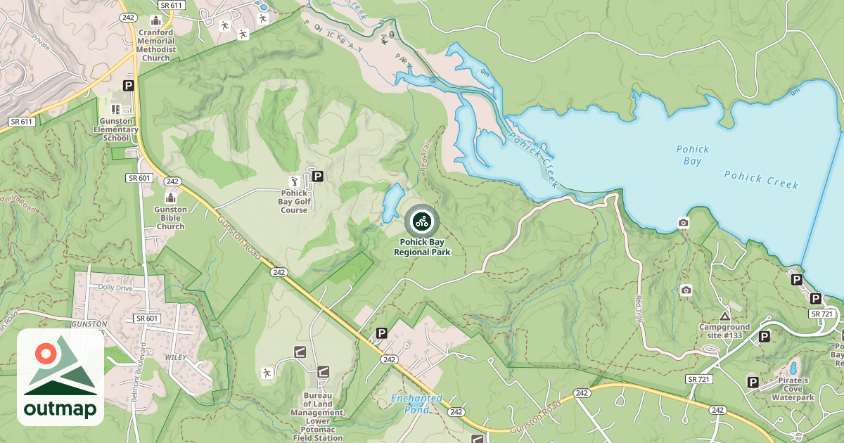 Map of Pohick Bay Regional Park