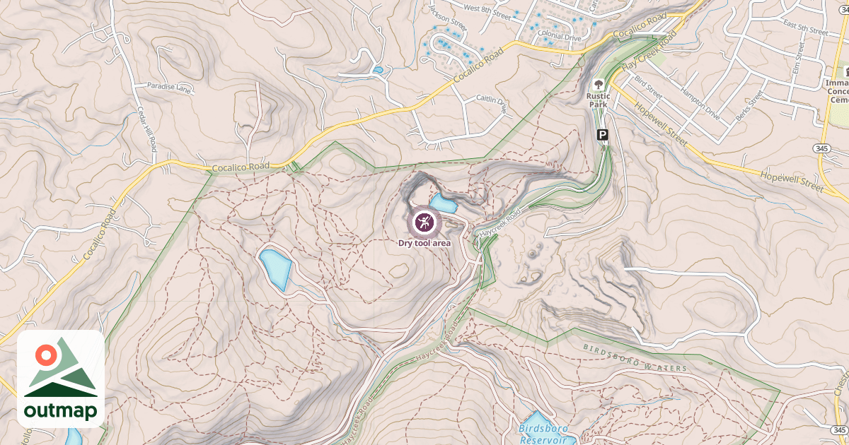 Map of Dry tool area
