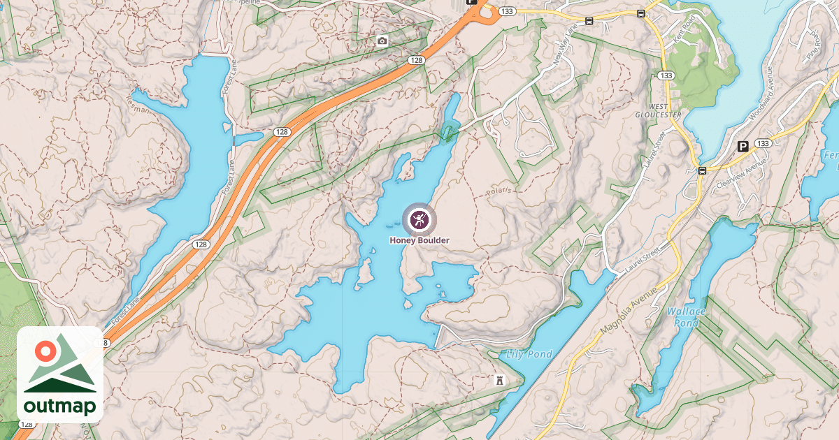 Map of Honey Boulder