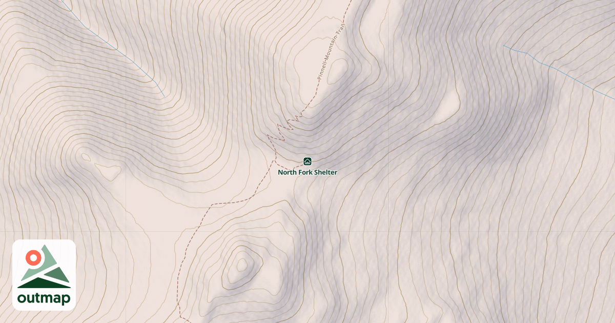 Map of North Fork Shelter
