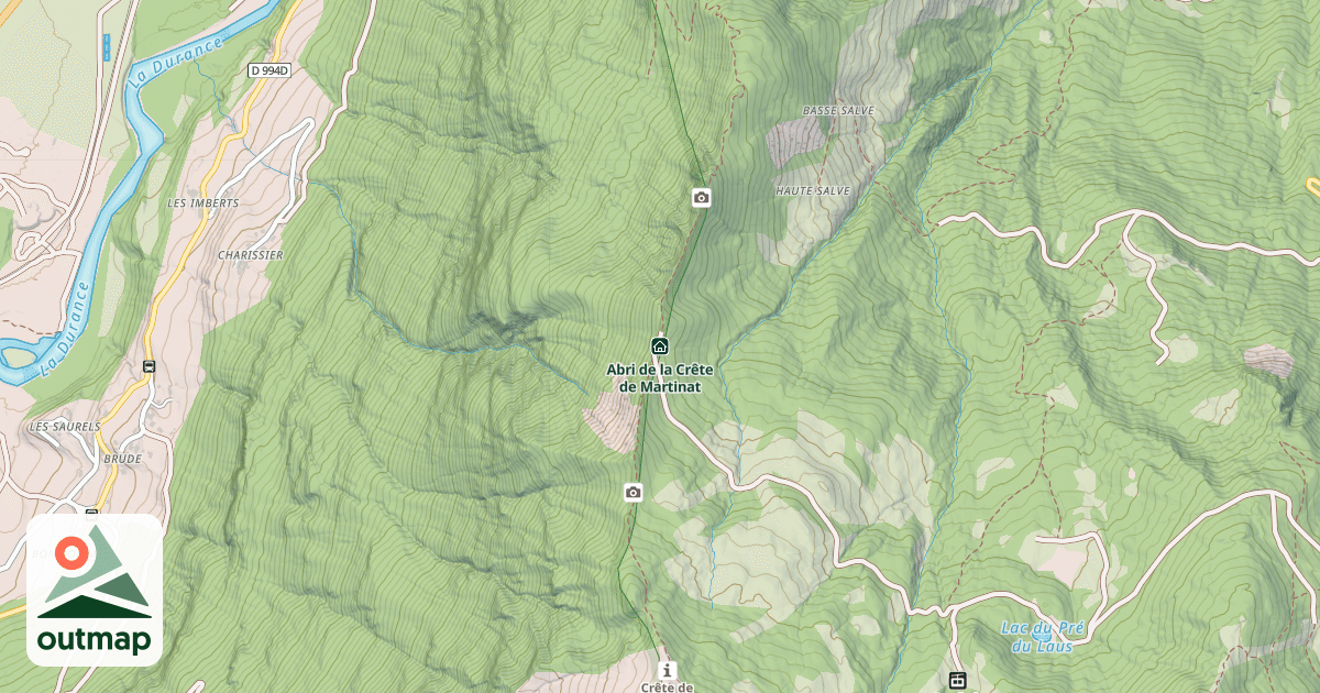 Map of Abri de la Crête de Martinat