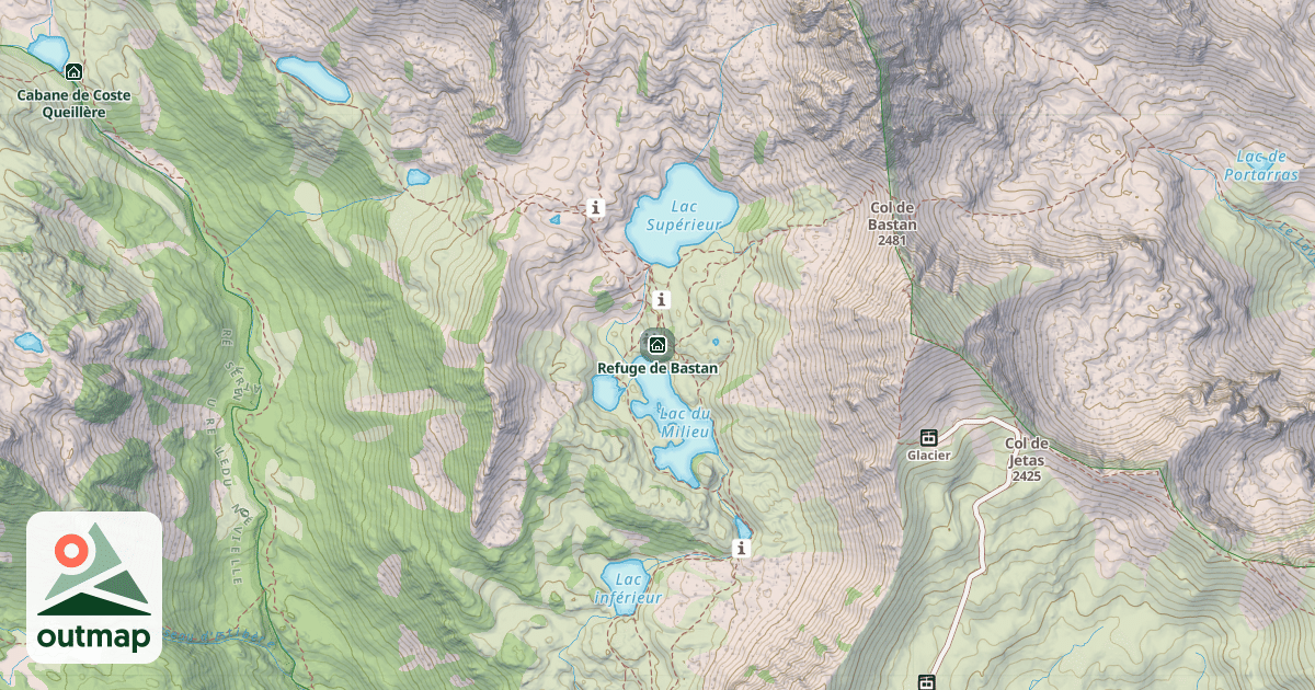 Map of Refuge de Bastan