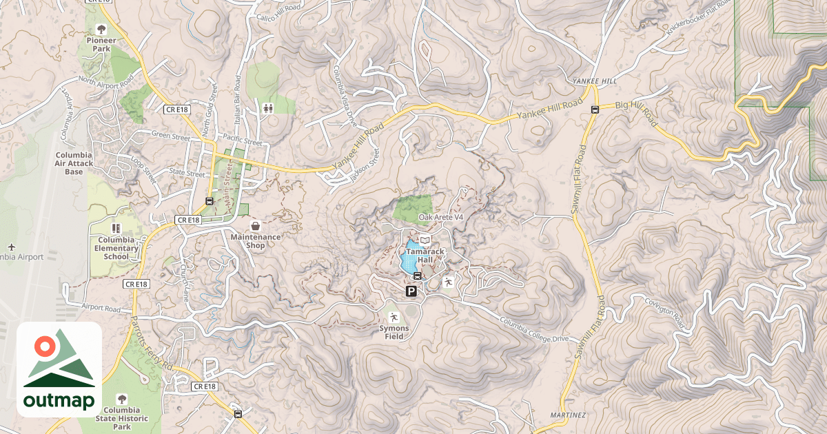 Map of Oak Arete