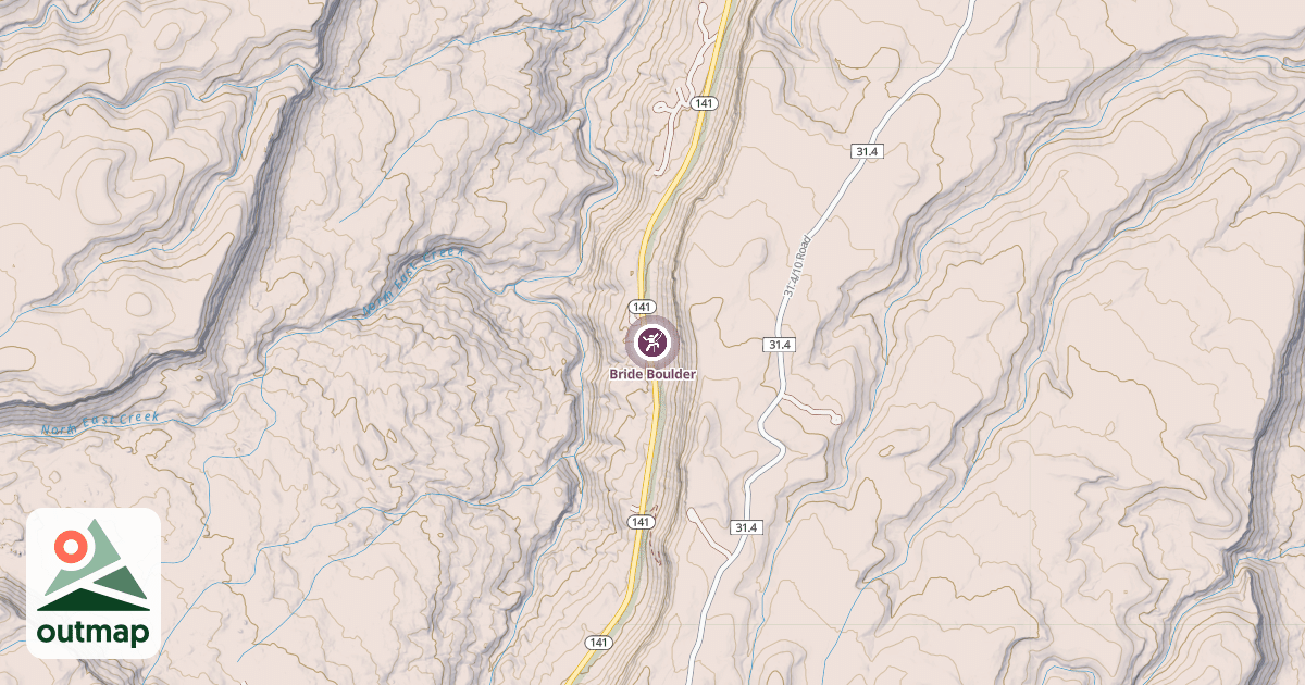 Map of Bride Boulder