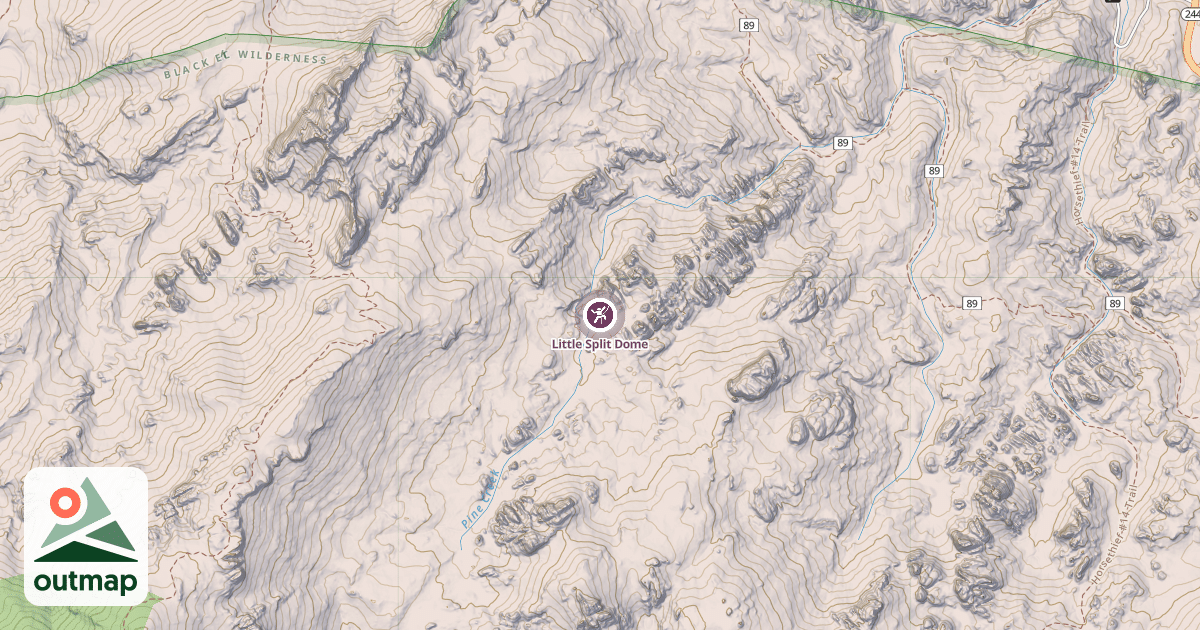 Map of Little Split Dome