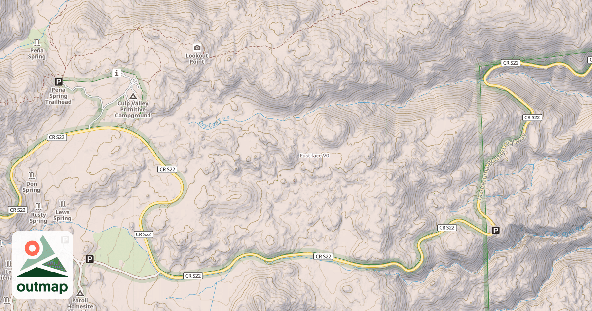 Map of East face