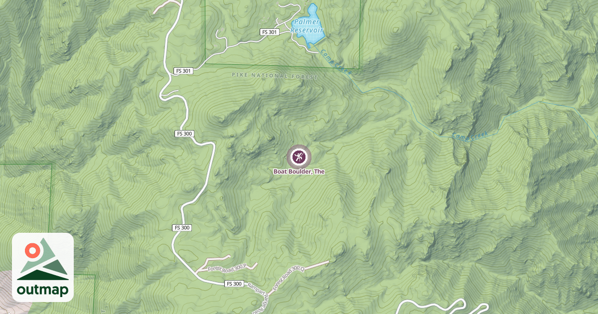 Map of Boat Boulder, The