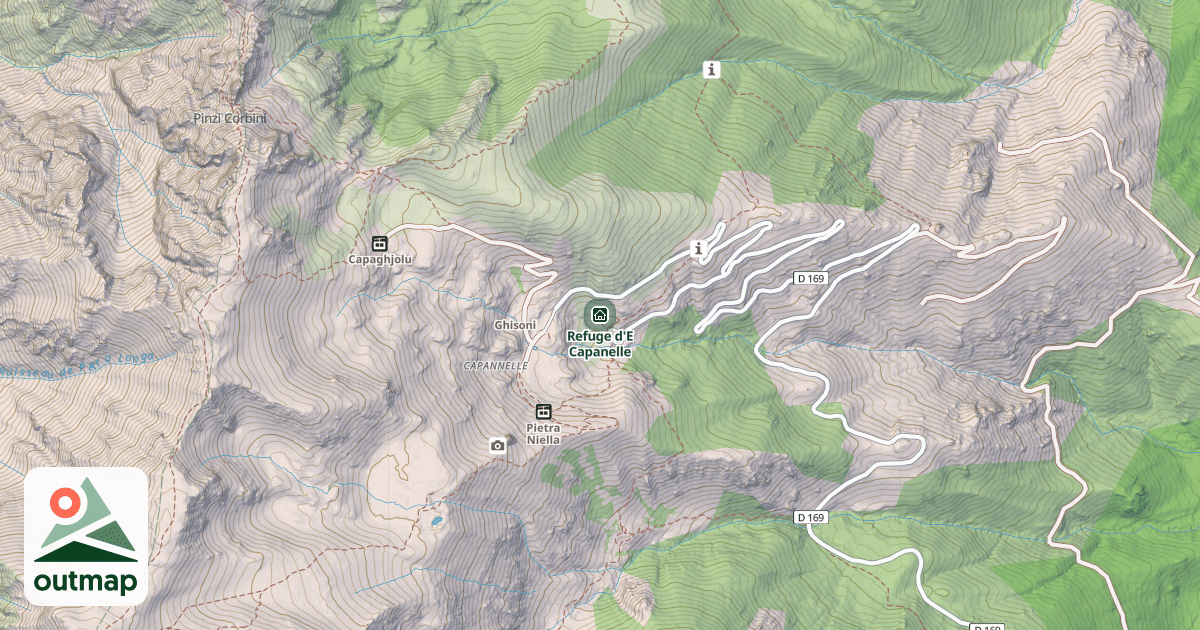 Map of Refuge d'E Capanelle