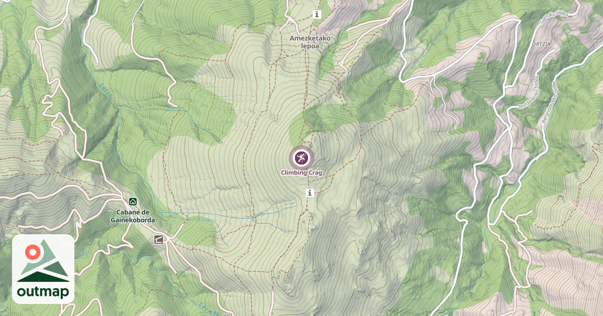 Map of Climbing Crag