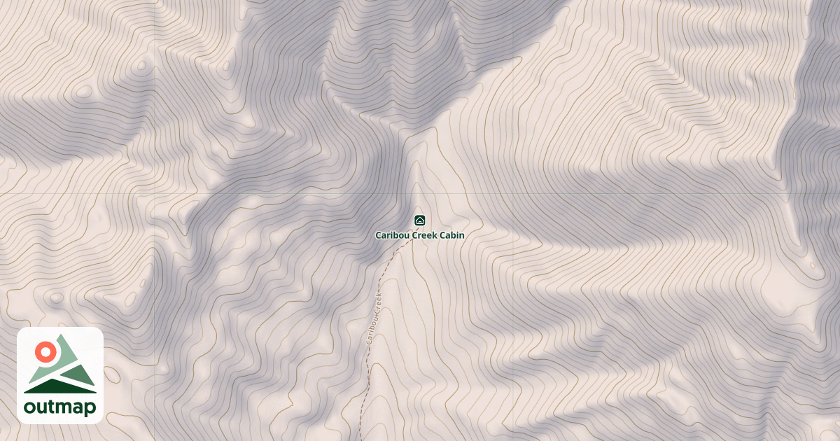 Map of Caribou Creek Cabin