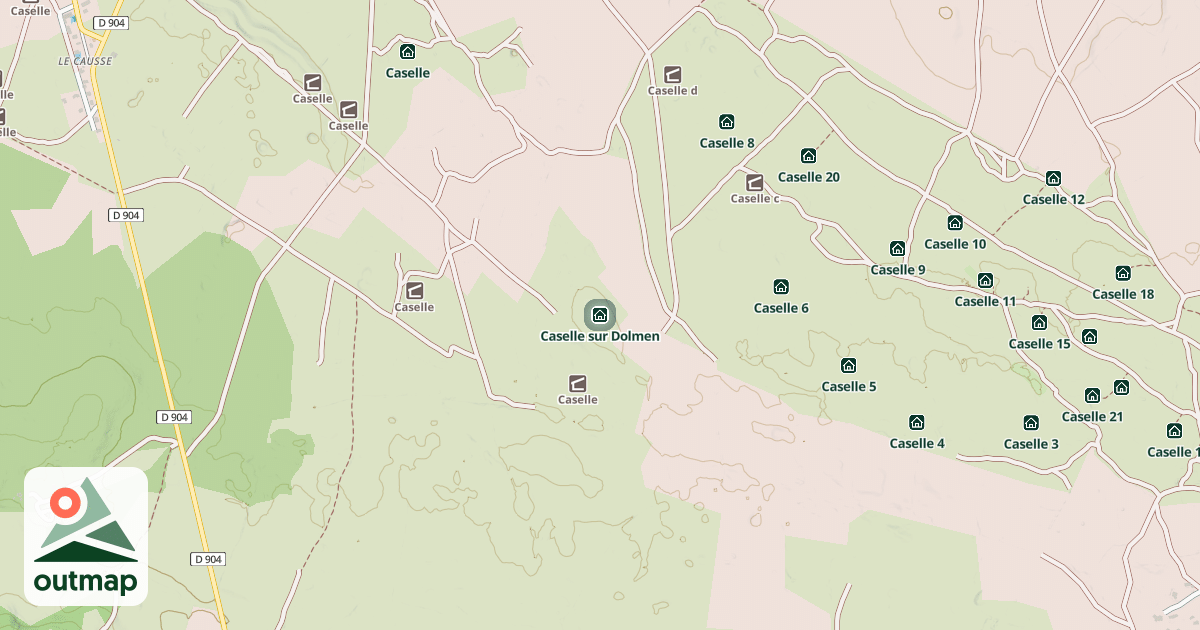Map of Caselle sur Dolmen