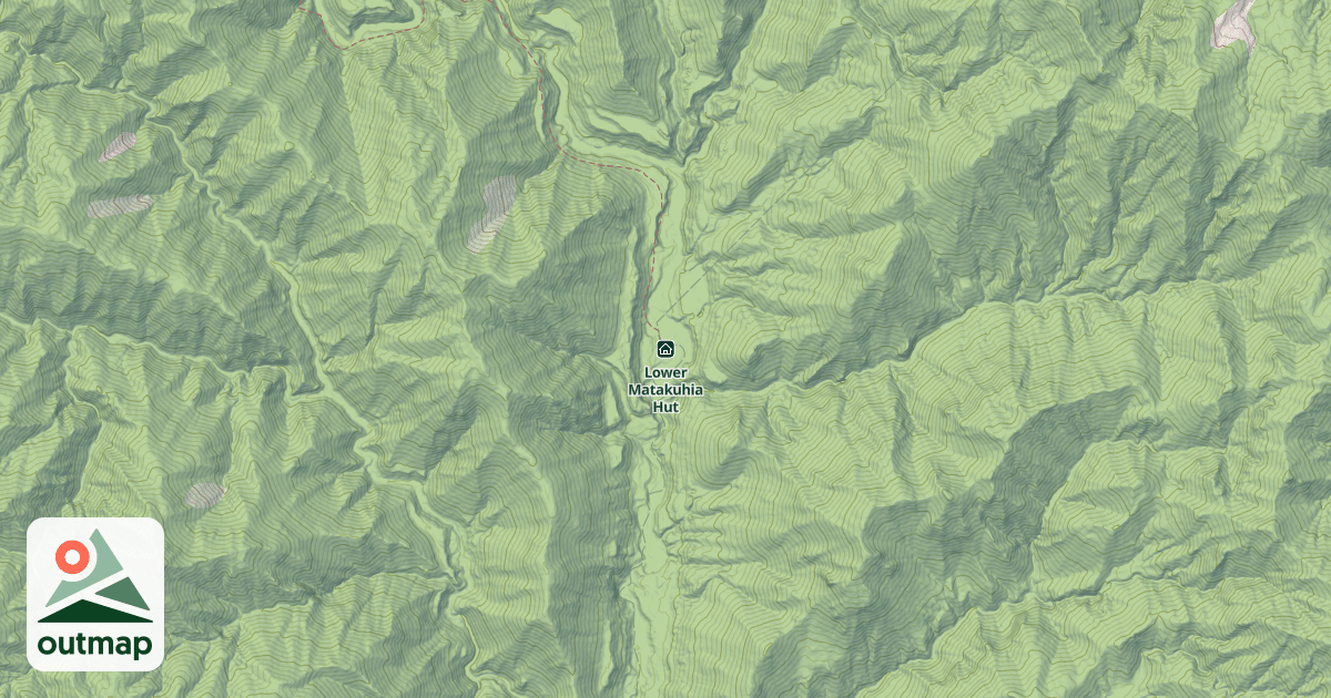Map of Lower Matakuhia Hut